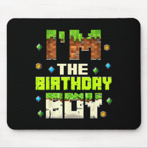 Tapis De Souris Drôle je suis le garçon d'anniversaire vidéaste pi