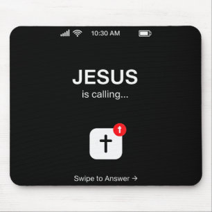 Tapis De Souris Drôle Jésus Appelle Humour Religieux Chrétien G