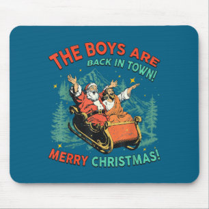 Tapis De Souris Drôle Jésus Santa The Boys sont de retour en ville