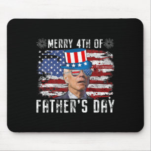 Tapis De Souris Drôle Joe Biden 4 juillet Joyeux 4ème Des Pères D