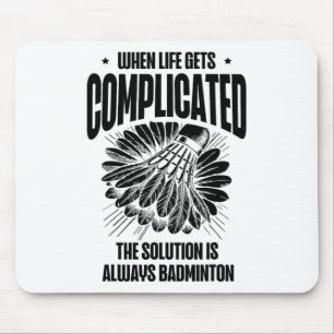 Tapis De Souris Drôle Joueur Badminton Love Shuttle Design 15