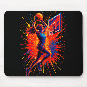 Tapis De Souris Drôle joueur de basket-ball Lover Sports Team Tie 