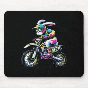 Tapis De Souris Drôle Joueur Vélo Joueur lapin Enfants Filles Homm