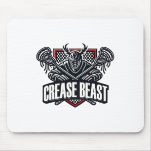 Tapis De Souris Drôle Lacrosse Ops Avertissement de la bête de Cre