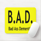 Tapis De Souris Drôle Mauvaise démence Forgetty Typographie (Avec souris)