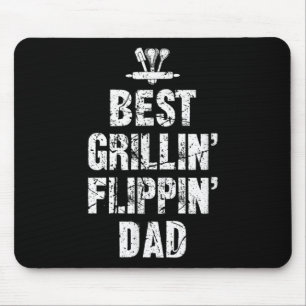 Tapis De Souris Drôle Meilleur Grill Flipping Papa Bbq Meat Grill