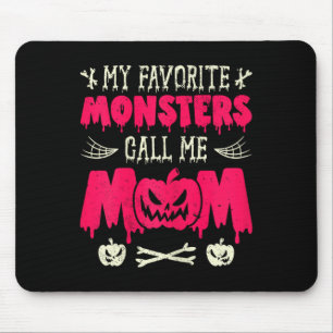 Tapis De Souris Drôle Mes Monstres Favoris Appelez-Moi Maman Hallo