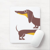 Tapis De Souris Drôle mignon dachshund pour parent chien long (Avec souris)