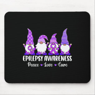 Tapis De Souris Drôle mignon Gnomes Paix espoir amour épilepsie