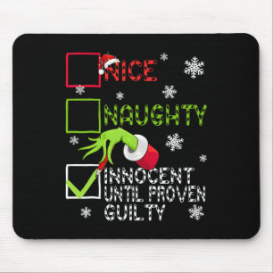 Tapis De Souris Drôle Naughty Innocent Jusqu'à preuve du contraire