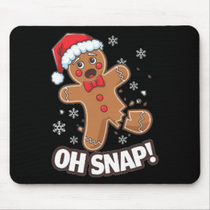 Tapis De Souris Drôle Noël Gingerbread Man Oh Snap Outfit Paj