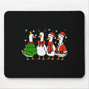 Tapis De Souris Drôle Noël Père Noël Goose Silly Merry Goosemas X