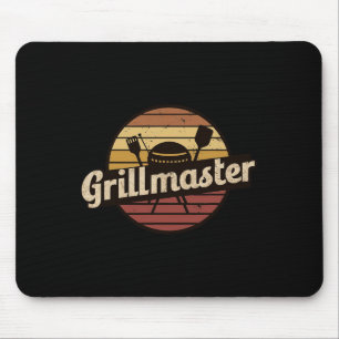 Tapis De Souris Drôle Papa Conception Vintage Grillmaster Fête des