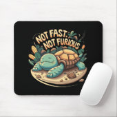 Tapis De Souris Drôle Pas Rapide Pas Furieux (Avec souris)