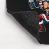Tapis De Souris Drôle Père Noël Gym Lifting Swole Père Noël mauvai (Coin)