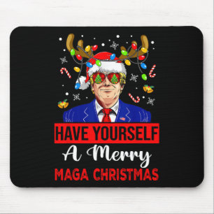 Tapis De Souris Drôle Père Noël Trump S'Est Joyeux Noël