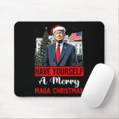 Tapis De Souris Drôle Père Noël Trump S'Est Joyeux Noël (Avec souris)