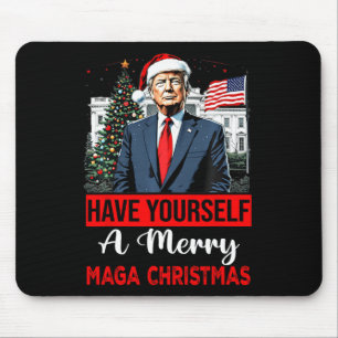 Tapis De Souris Drôle Père Noël Trump S'Est Joyeux Noël