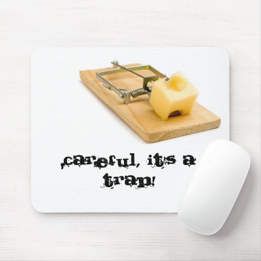 Tapis de souris drôle - piège de souris (Avec souris)