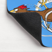 Tapis De Souris Drôle poule rapide en cours d'exécution pavé de so (Coin)