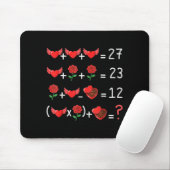 Tapis De Souris Drôle professeur de maths 67 Saint-Valentin Profes (Avec souris)
