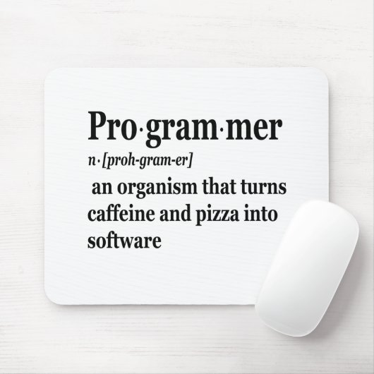 Tapis De Souris Drôle Programmeur Informatique Définition (Avec souris)