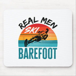 Tapis De Souris Drôle Refoot Ski Nautique Skieur Hommes Réels Ski