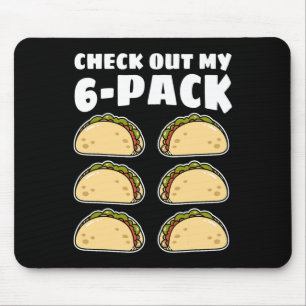 Tapis De Souris Drôle Regardez Mon Taco À 6 Pack Cinco De Mayo Boy