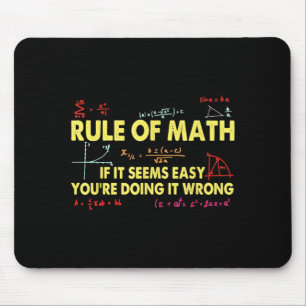 Tapis De Souris Drôle règle de maths si cela semble facile vous av