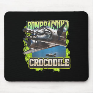 Tapis De Souris Drôle Reptile Bombardiro Crocodilo Cerveau Rot, St