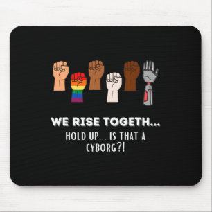 Tapis De Souris Drôle Résister Poings Nous Nous Laissons Ensemble