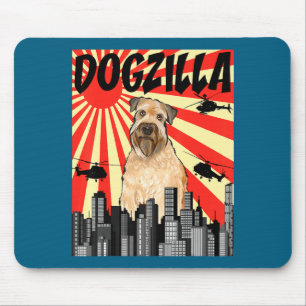 Tapis De Souris Drôle Rétro Chien Japonais Dogzilla Wheaten à Poil