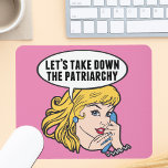 Tapis De Souris Drôle Retro féministe Pop Art Anti Patriarchie Ros<br><div class="desc">Supprimons la mousepad rose du Patriarcat. Un beau cadeau rétro de féminisme pop art pour une femme forte et pro-choix qui vote pour le leadership féminin dans notre pays. Défendez-vous pour les droits des femmes et l'autonomisation des femmes avec ce dessin humoristique cool qui présente une jolie dirigeante blonde préparant...</div>