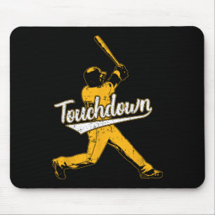 Tapis De Souris Drôle Sarcastique Touchdown Baseball Sport