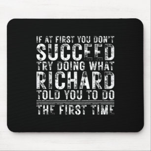 Tapis De Souris Drôle Si Au Début Vous N'Avez Pas Réussi Anniversa