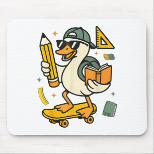 Tapis De Souris Drôle Silly Goose Cute Duck Retour À L'École Ensei