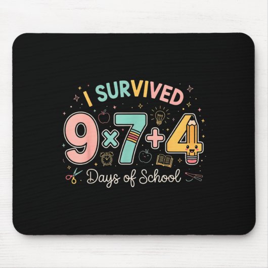 Tapis De Souris Drôle Six Sept 67 Jours D'école Mème Math Enseigna (Devant)