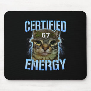 Tapis De Souris Drôle Six Sept 67 Mème Certifié Énergie Maudite Ca