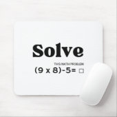 Tapis De Souris Drôle Six Sept 67 Mème Pemdas École Prof De Maths (Avec souris)