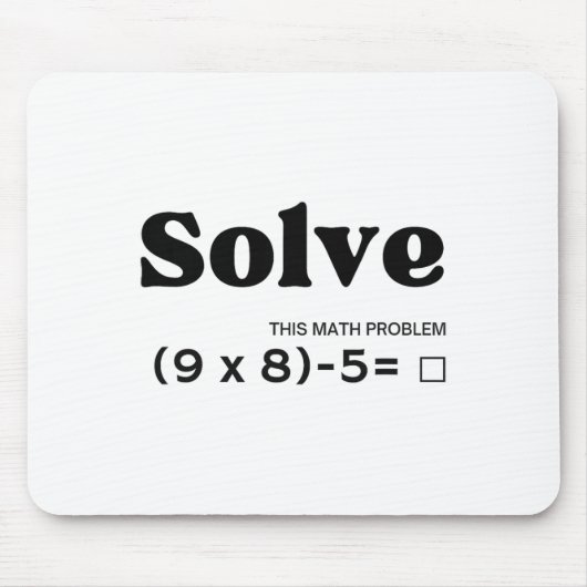 Tapis De Souris Drôle Six Sept 67 Mème Pemdas École Prof De Maths (Devant)