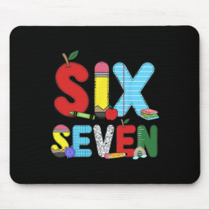 Tapis De Souris Drôle Six Sept 6 7 Chemises de Mème Enseignant Enf