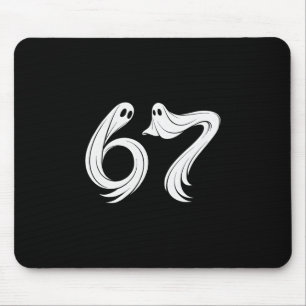 Tapis De Souris Drôle Six Sept 6 7 Mème 67 Conception Fantôme Hall