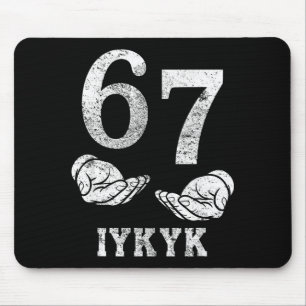 Tapis De Souris Drôle six sept 6 7 mème g alpha argot si connais k