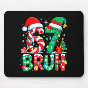 Tapis De Souris Drôle Six Sept 6 7 Mème Noël Famille Xmas San