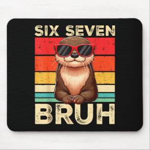 Tapis De Souris Drôle Six Sept Bruh 6 7 Loutre Mème Enfants Garçon