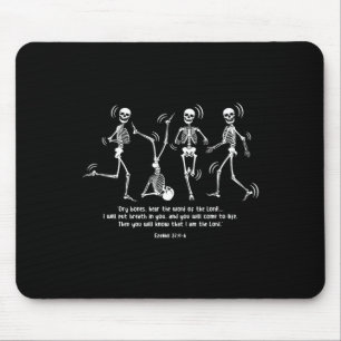 Tapis De Souris Drôle Skeleton Danser Des Os Sèches Vivants Hallow