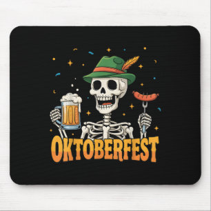 Tapis De Souris Drôle Squelette Boire Allemand Bière Hommes Femmes