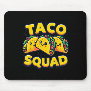 Tapis De Souris Drôle Taco Squad mignonne Cuisine mexicaine Amateu