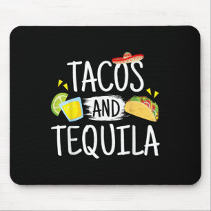 Tapis De Souris Drôle Tacos Et Tequila Mexicaine Sombrero Tee Cade