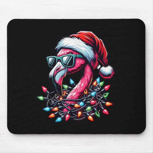 Tapis De Souris Drôle Trocal Nk Flamant rose Noël En Juillet Hawai (Devant)